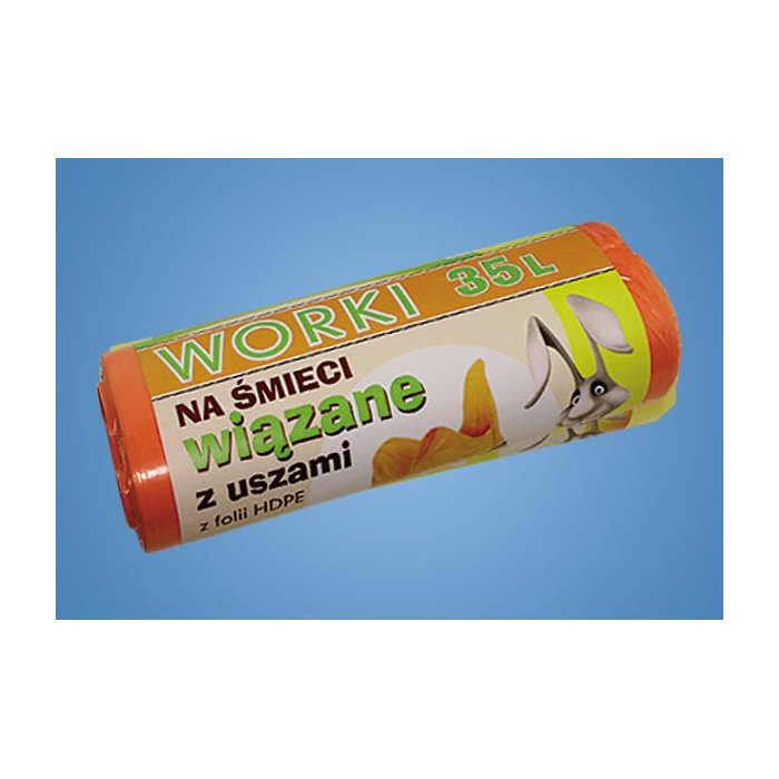 Worki 35L na śmieci wiązane z uszami 20szt 