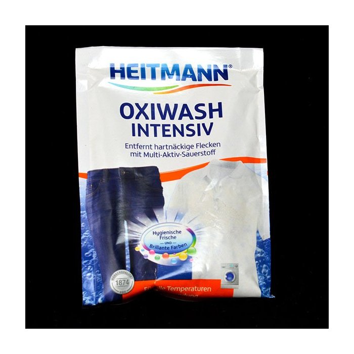 OXI usuwa plamy z tkanin białych i kolorowych Heitmann 50