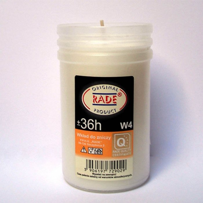 Wkład do zniczy parafinowy W4 +/- 36h