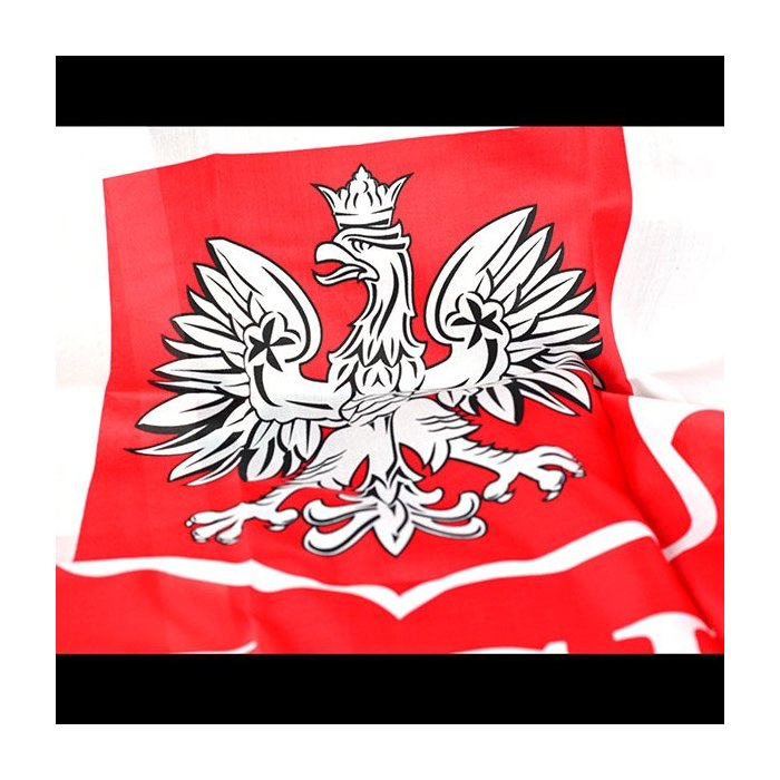 Polska flaga 60x90 z Godłem
