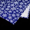 Bieżnik świąteczny niebieski z białymi  płatkami śniegu 0,5x2,03m 