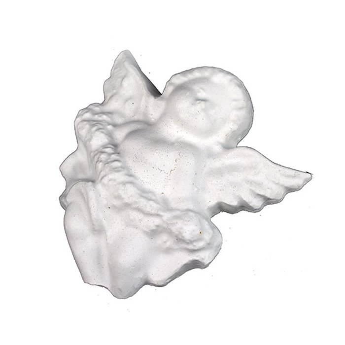 Aniołek z kwiatami gipsowa figurka 7,5 cm 