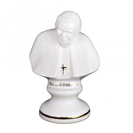 Figurka porcelanowa popiersie Świętego Jana Pawła II 