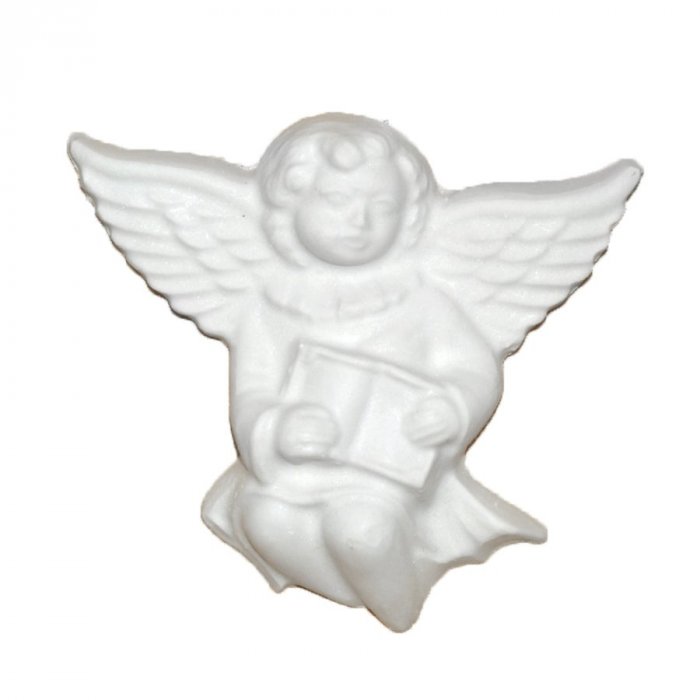 Aniołek z książką gipsowa figurka 9 cm 