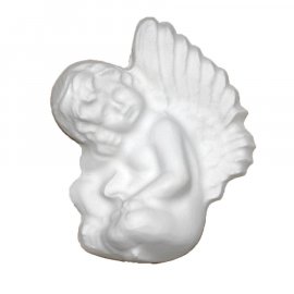 Aniołek skrzydlaty gipsowa figurka 9 cm