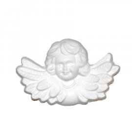 Aniołek ze skrzydłami gipsowa figurka 8 cm