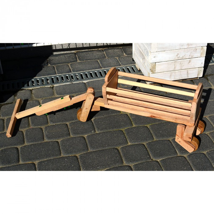 Drewniany pojazd biegowy i wózek 2w1 Ekozabawka