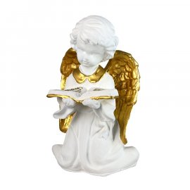 Figurka gipsowa Aniołek z książką I Komunia Święta Pamiątka