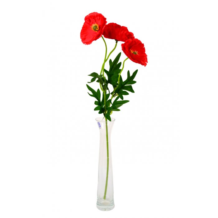 Gałązka Kwiaty Maki 50 cm
