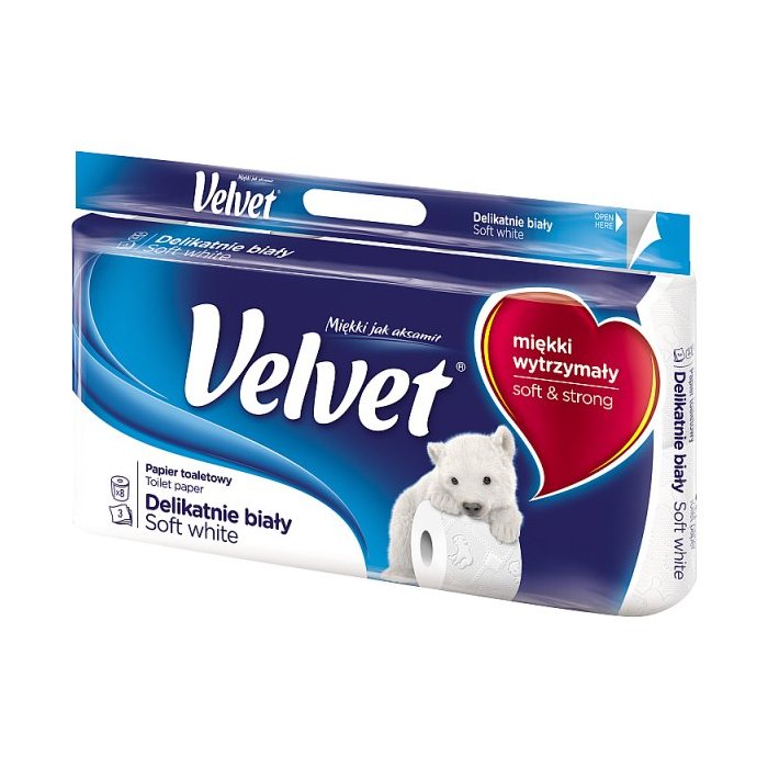 Papier toaletowy Velvet Delikatnie Biały a'8
