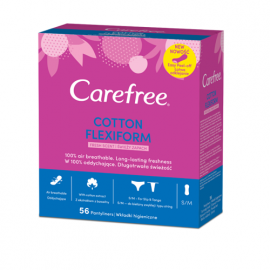 Wkładki higieniczne Carefree Cotton Flexiform 56 szt