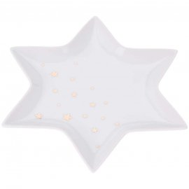 Talerz porcelanowy GWIAZDA patera taca w kształcie gwiazdy