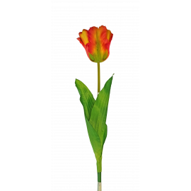 Pojedyncza gałązka z tulipanem 60cm pomarańczowa