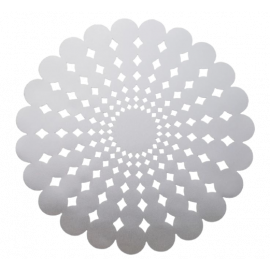 Mata stołowa Glamour Kwiat PVC/PS 38cm srebrna AMBITION
