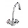 ONE HOLE SINK TAP WITH TWO ROUND HANDLES 