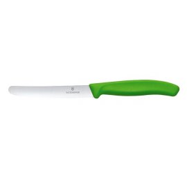 Victorinox Swiss Classic Nóż do pomidorów, zaokrąglony czubek, ząbkowany, 11 cm, zielony 