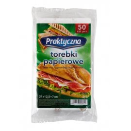 Torebki śniadaniowe papierowe 50szt. Praktyczna