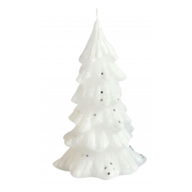 Świeca Choinka 10x22cm biała MONDEX