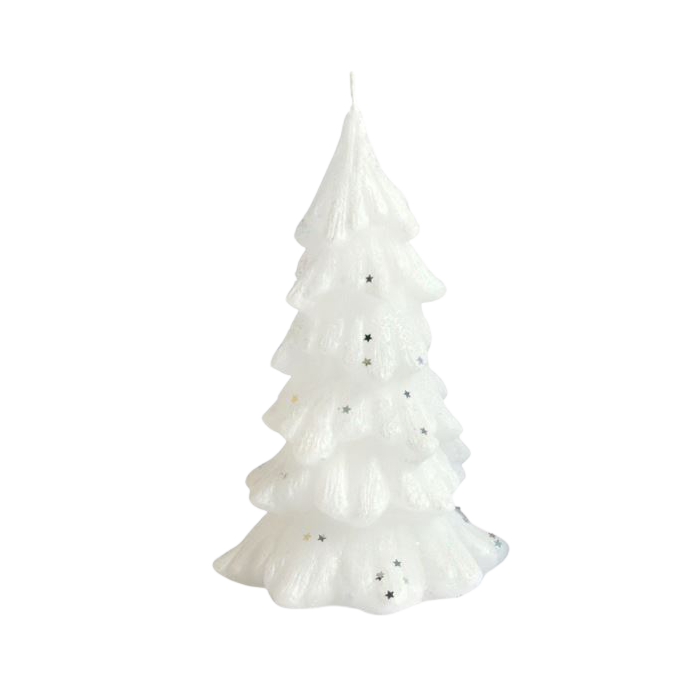 Świeca Choinka 10x22cm biała MONDEX