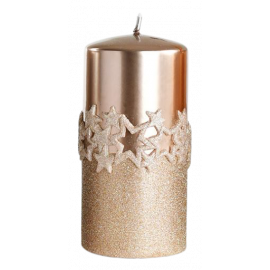 Świeca Ice Star 7x18cm Rose Gold MONDEX