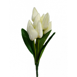 Bukiet tulipanów sztucznych 9 szt. kremowe JUCCA