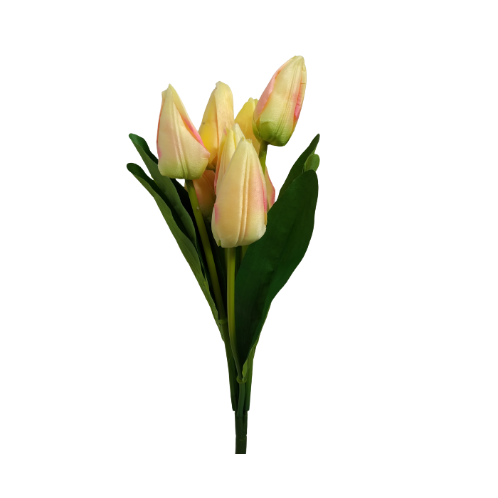 Bukiet tulipanów sztucznych 9 szt. żółte JUCCA