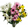 Gałązka sztucznych kwiatów mix kolorów Wielkanoc
