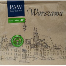 Serwetki z bibuły Warszawa 33 x 33 cm 20 szt. PAW