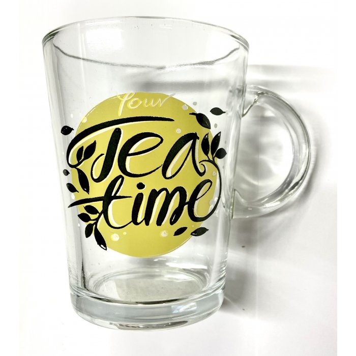 Kubek szklany Tea Time 400ml MIX Florina