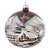 Bombka szklana domek/ornament Mix 12 cm SACO
