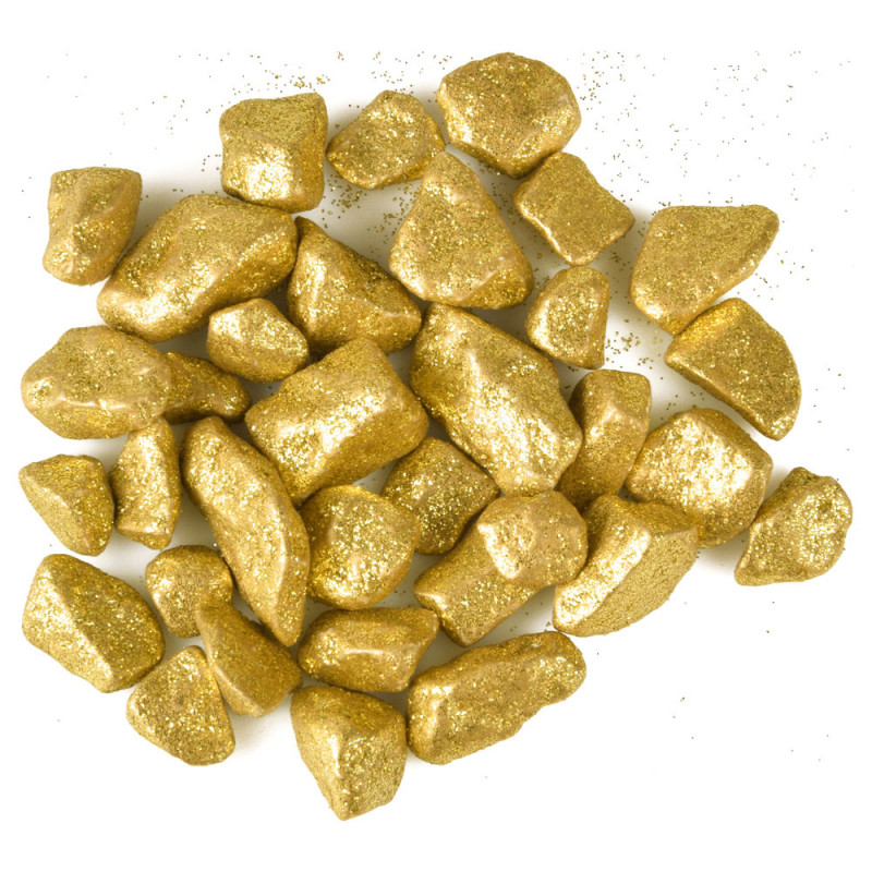Kamienie dekoracyjne złote w choince