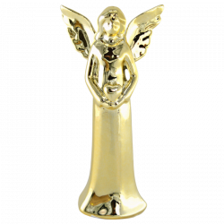 Ceramiczna figurka Anioł złoty