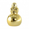 Ceramiczna figurka Led złoty aniołek