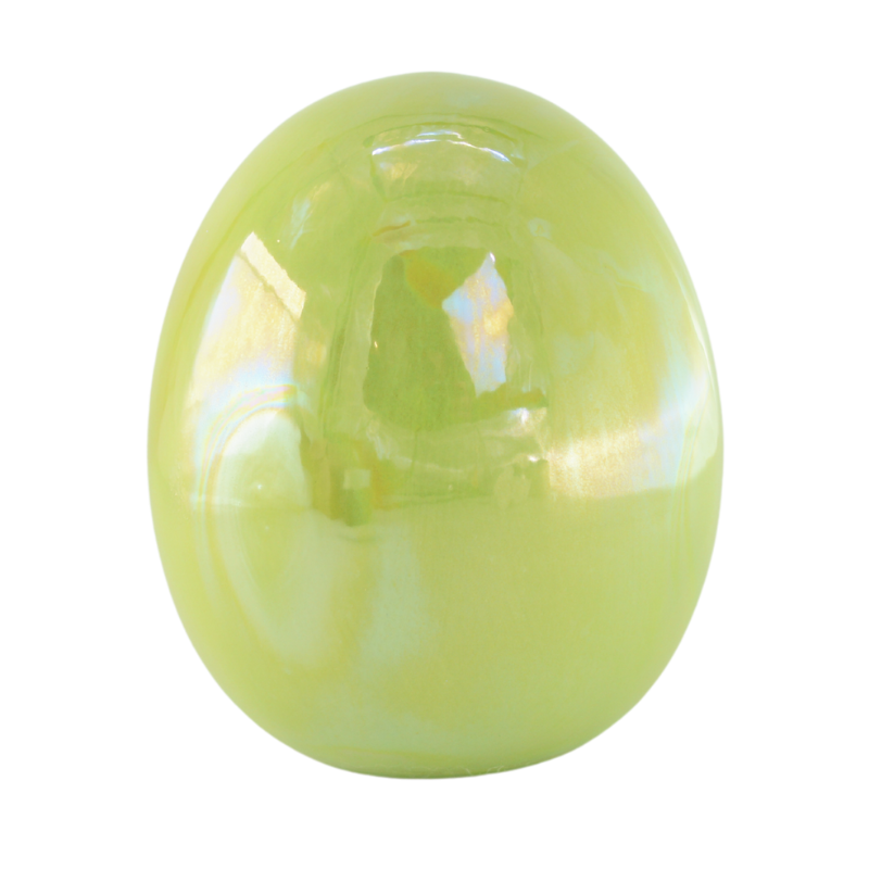 Figurka jajko ceramiczne zielone 17cm SACO