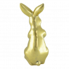 Figurka złoty zając trzymający jajko 18cm Paula