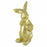 Figurka złoty zając z łapką i jajkiem 20cm Paula