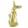 Figurka złoty zając z łapką i jajkiem 20cm Paula