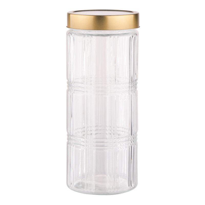 Pojemnik szklany ze złotą pokrywką 2,2 l Altom Design