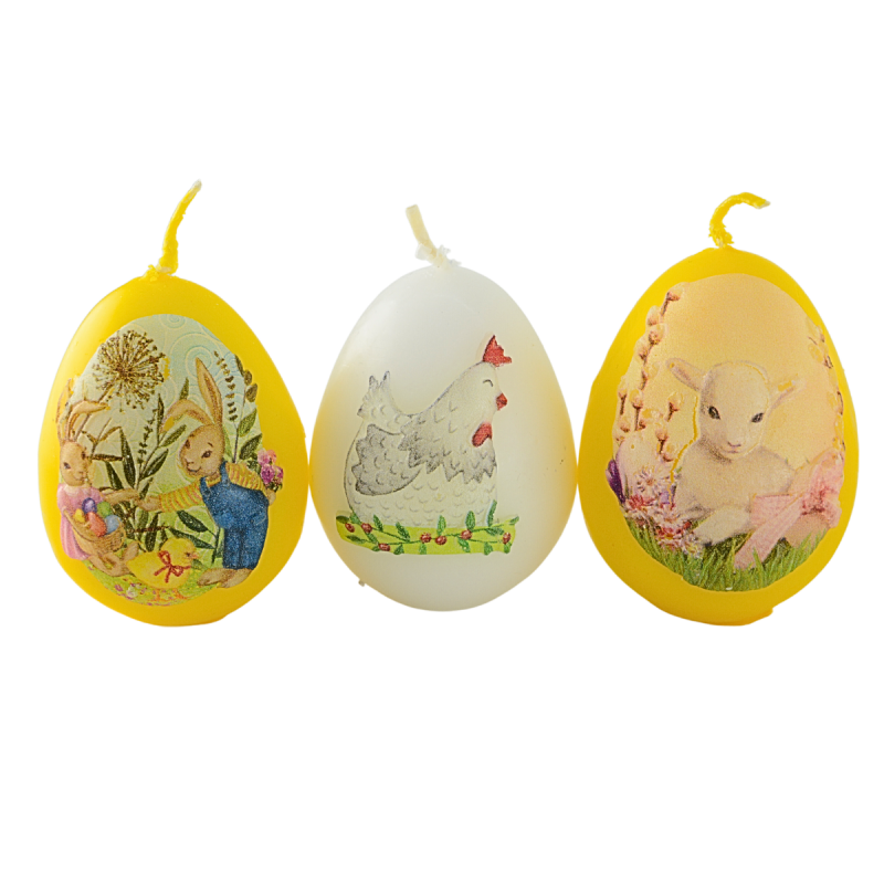 Świeczka jajko dekoracyjne Wielkanoc 6 cm 1szt.