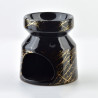 Kominek na olejek zapachowy czarny 8x9,5xh10,5cm MONDEX