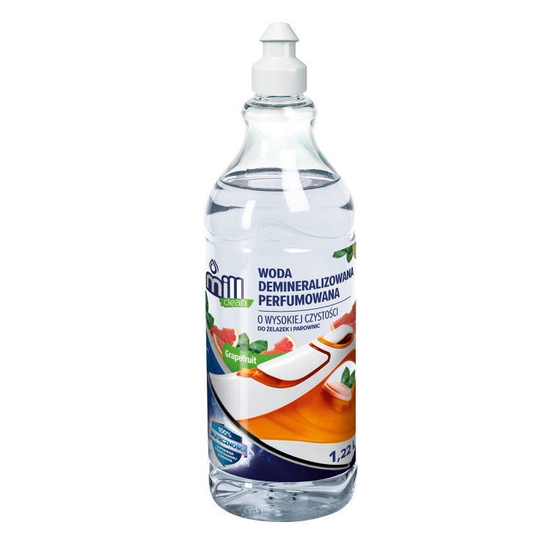 MILL clean perfumowana woda demineralizowana o wysokiej czystości – grapefruit 1,22l