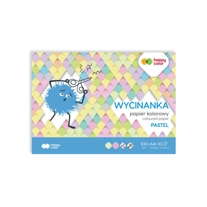Wycinanka Pastel A4 10 kartek 100g/m2 Happy Color