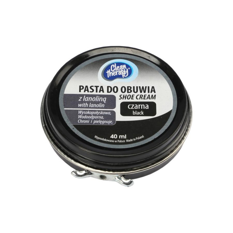 Czarna Pasta do obuwia 40ml Clean Therapy