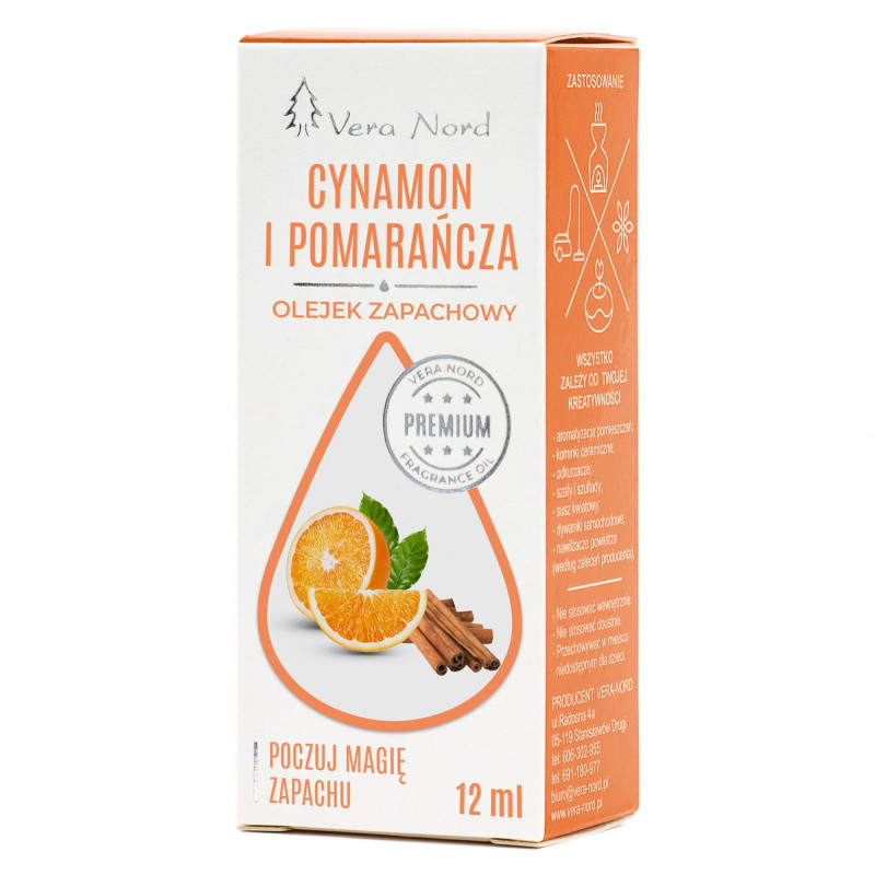 Cynamon i Pomarańcza Olejek Zapachowy Vera-Nord