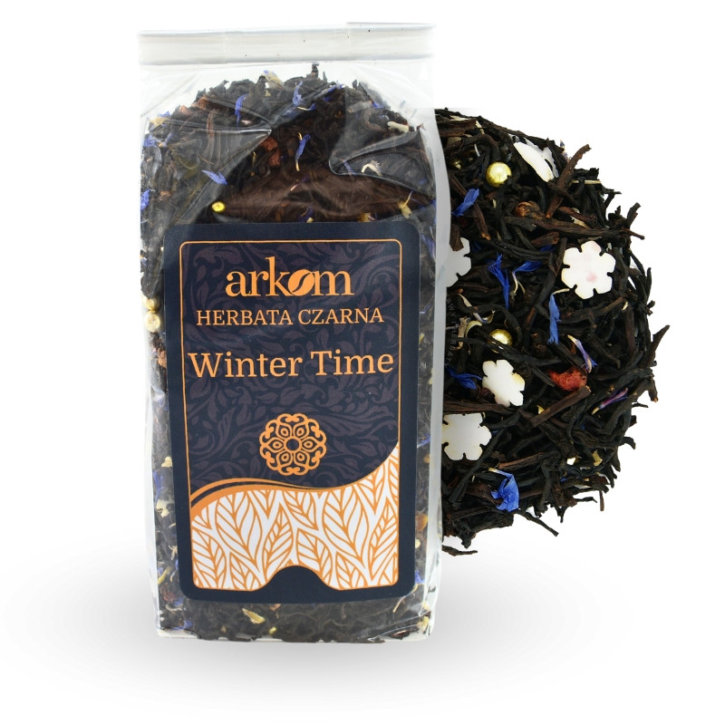 Herbata czarna liściasta smakowa Winter Time 100g Arkom