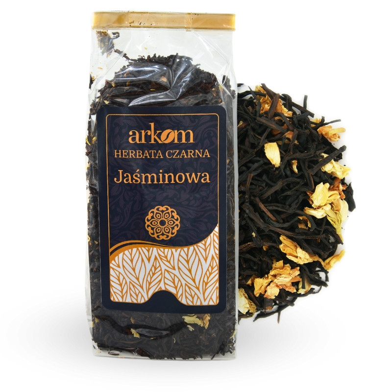 Herbata czarna liściasta smakowa Jaśminowa 100g Arkom