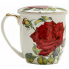 Porcelanowy Biały Kubek z Zaparzaczem Red Rose 420 ml Marco Polo