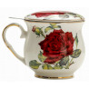 Porcelanowy Biały Kubek z Zaparzaczem Red Rose 480 ml English Collection Marco Polo