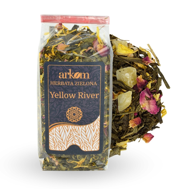 Herbata Zielona Liściasta Smakowa Yellow River 100g Arkom