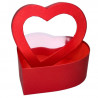 Box Czerwone Serce z Okienkiem 24xh10 cm Walentynki Czakos